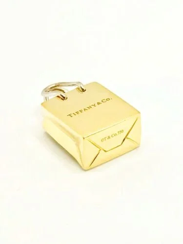 Tiffany & Co. Shopping Bag 18K Two Tone Gold Charm 5.8g — DeWitt's